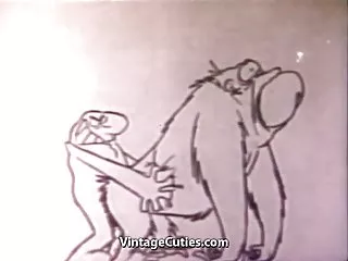 Site porno de communication drôle vagin, putain de bande dessinée de sexe (1960 vintage)